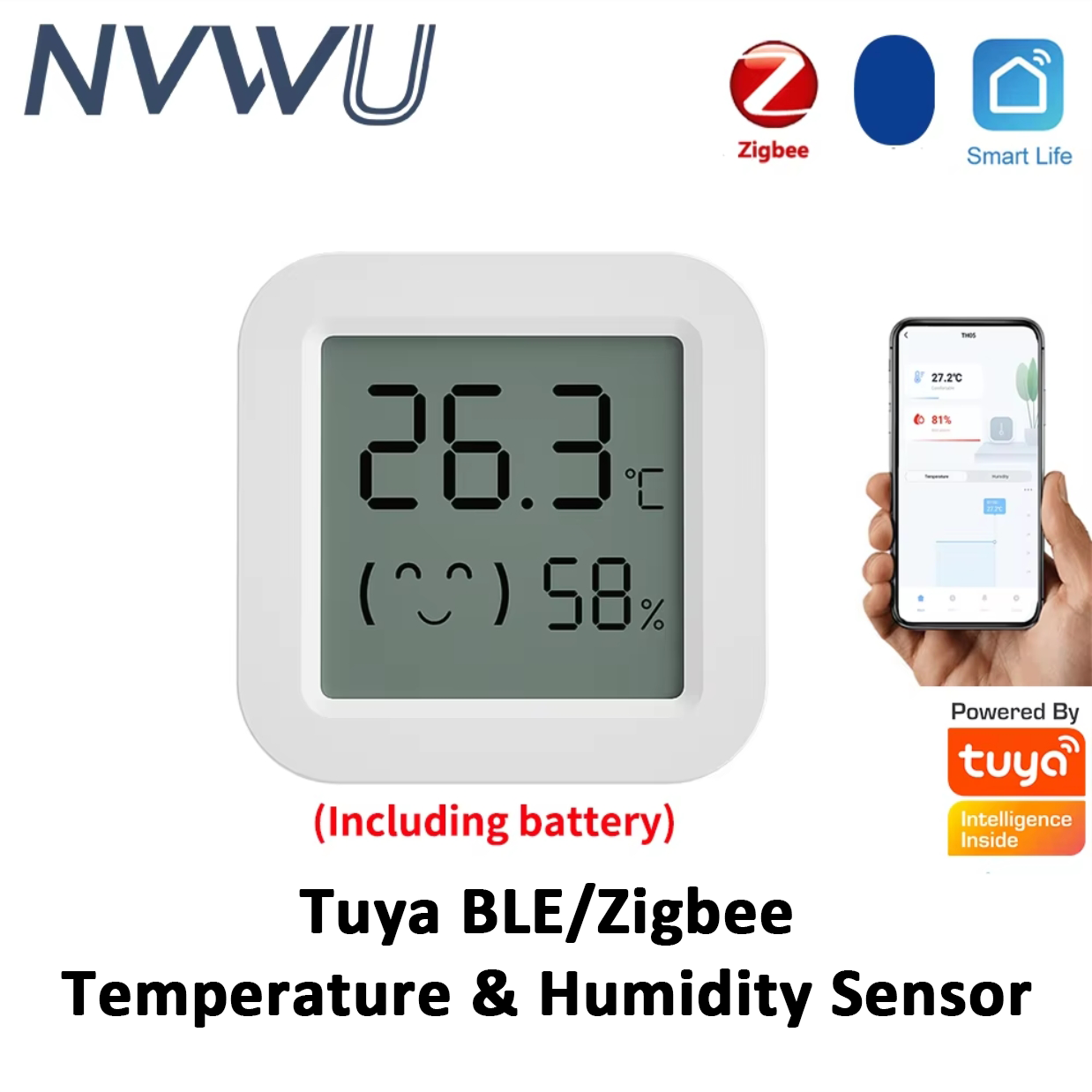 Digital Hygrometer Probe - تويا زيجبي مستشعر درجة الحرارة والرطوبة