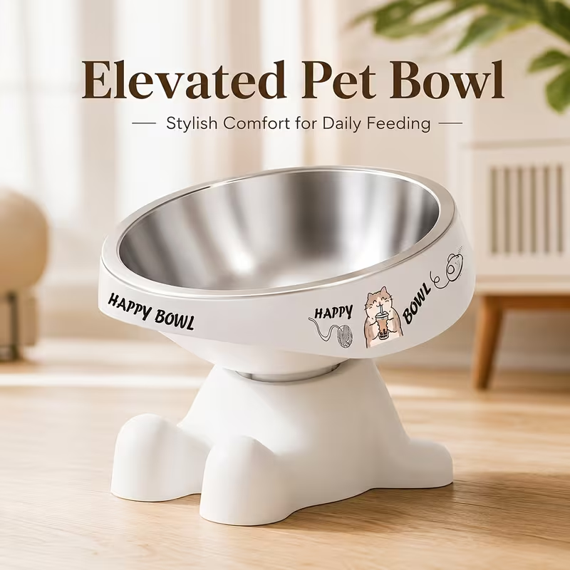 Royal Canin Food Medium - وعاء طعام مرفوع لطيف للحيوانات الأليفة،