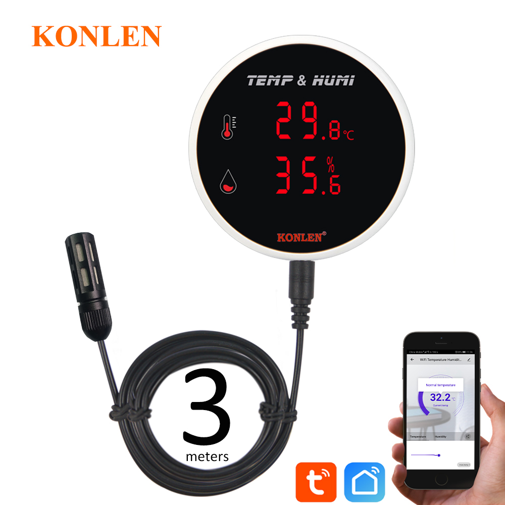 Tuya WIFI مستشعر درجة الحرارة  - مراجعة Digital Hygrometer Probe وسعره