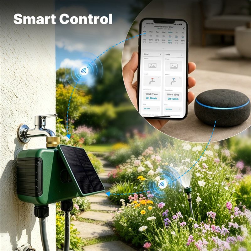 جهاز توقيت رش المياه الذكي بال - مراجعة Timer Dual Outlet وسعره