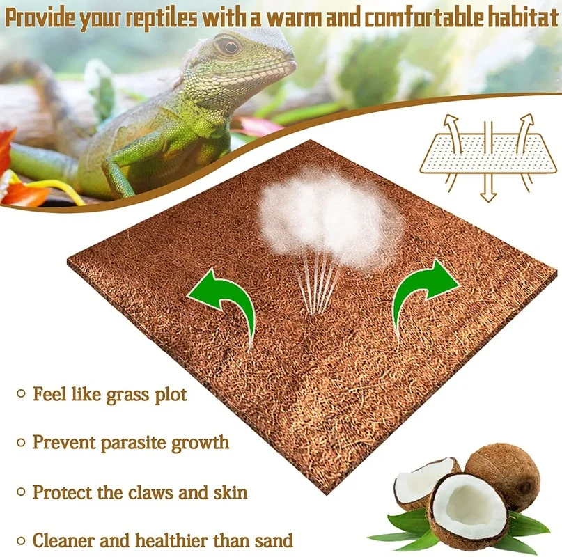 سجادة الزواحف من ألياف جوز اله - مراجعة Substrate Coconut Fiber وسعره