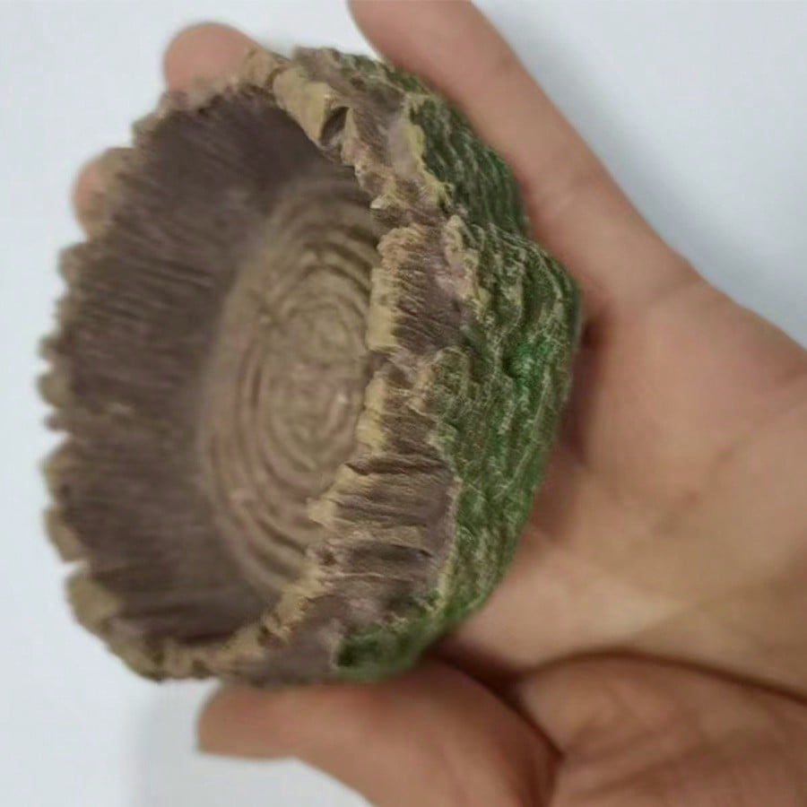 1 قطعة جذع شجرة على شكل الزواح - مراجعة Water Dish Reptile وسعره