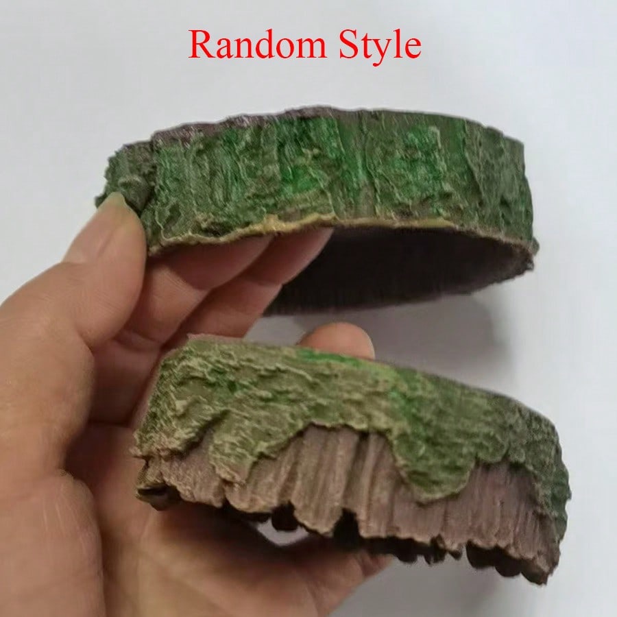 1 قطعة جذع شجرة على شكل الزواح - مراجعة Water Dish Reptile وسعره